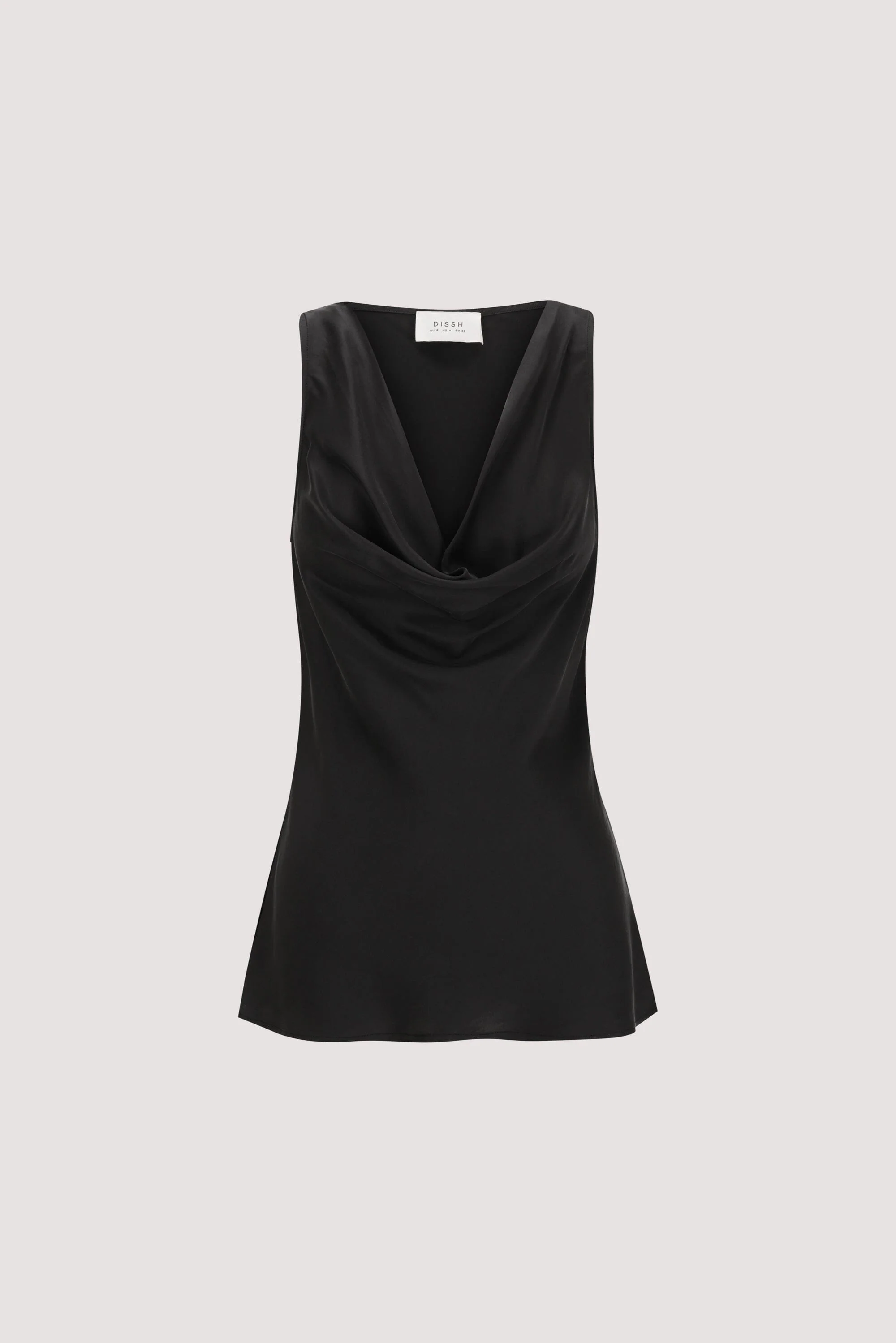 PEYTON BLACK SILK COWL TOP - Image 8