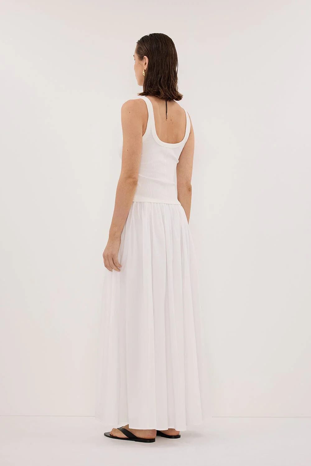 PHOEBE OFF WHITE SCOOP NECK TANK TOP - Image 5