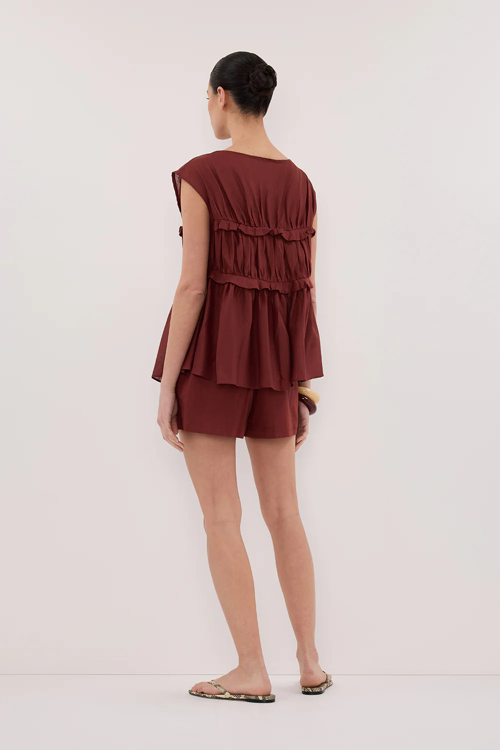 QUINN SAHARA LINEN RUFFLE TOP - Image 4