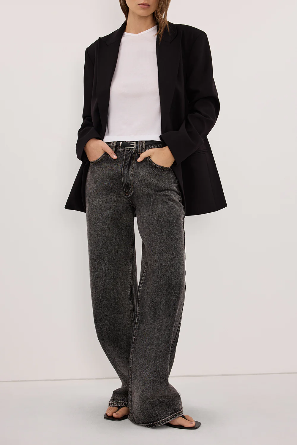 REAGAN 2.0 WASHED BLACK TALL SLOUCHY JEAN - Image 2