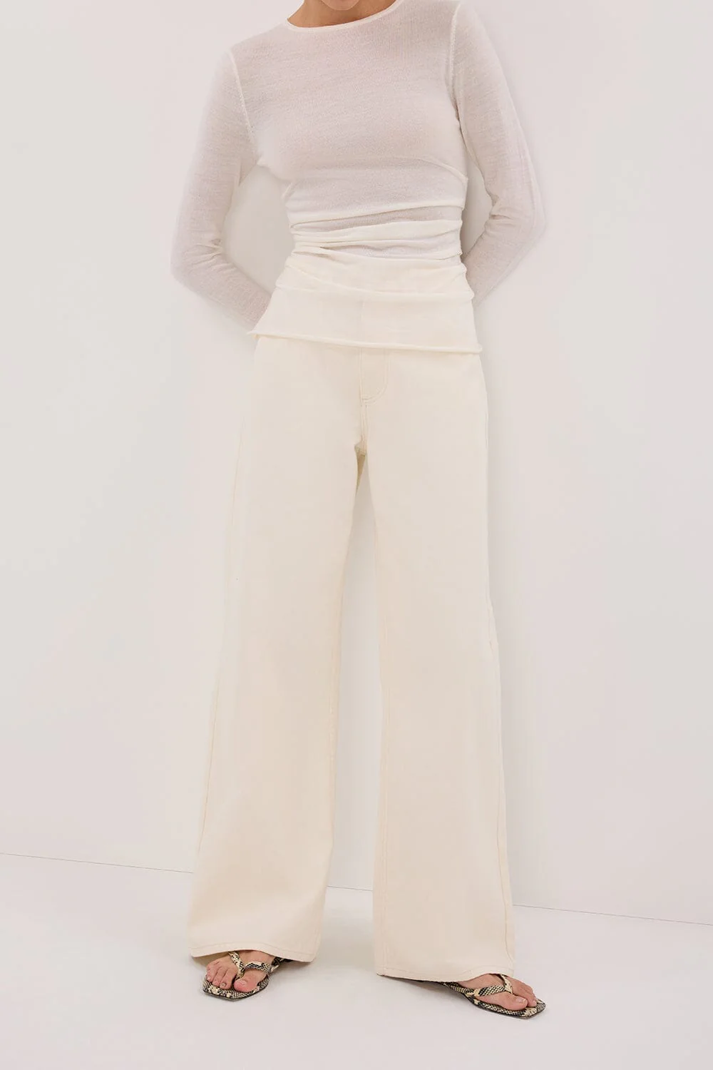 REAGAN 2.0 CREAM SLOUCHY JEAN - Image 3