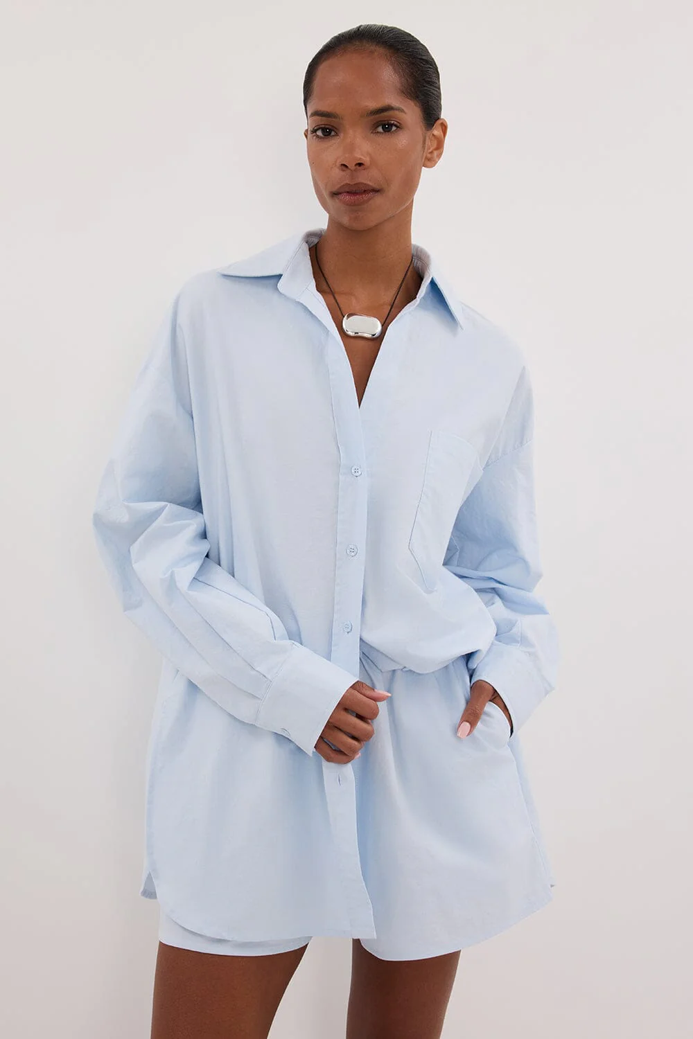 RHEA 2.0 ICE BLUE COTTON SHORT - Image 2