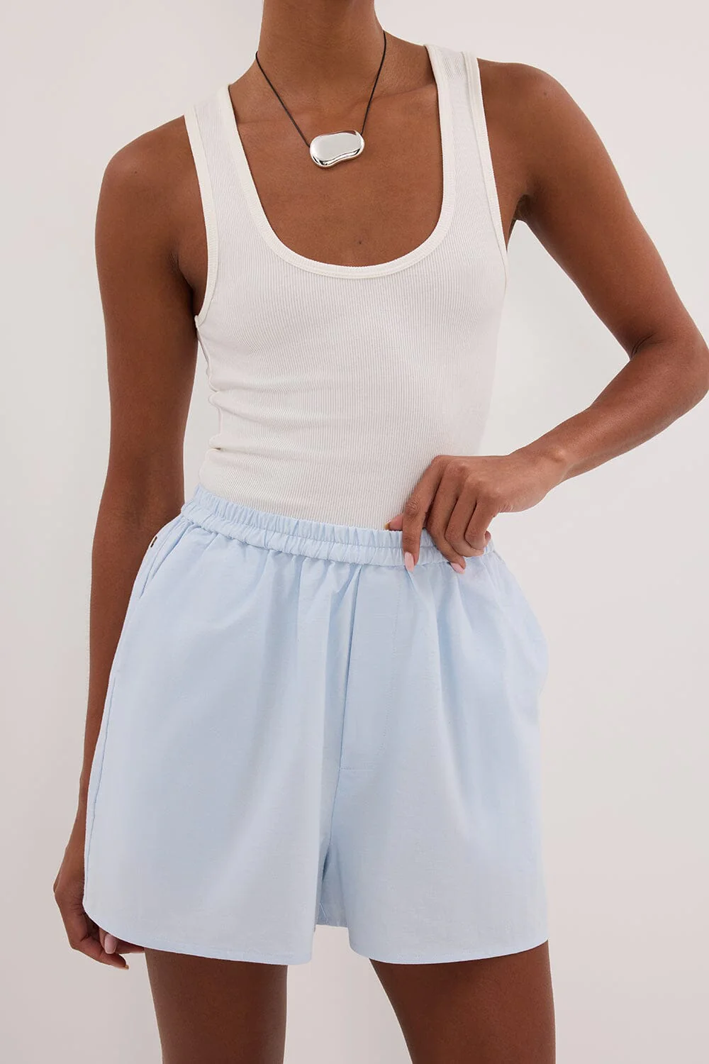 RHEA 2.0 ICE BLUE COTTON SHORT - Image 5