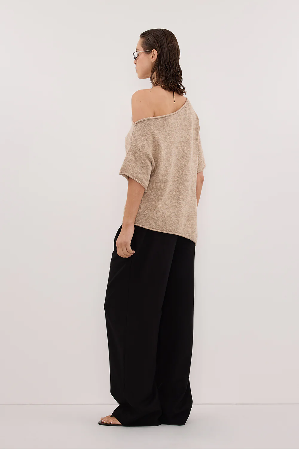 RICK NATURAL ASYM KNIT TOP - Image 4
