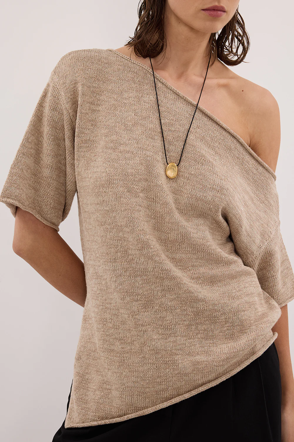 RICK NATURAL ASYM KNIT TOP - Image 5