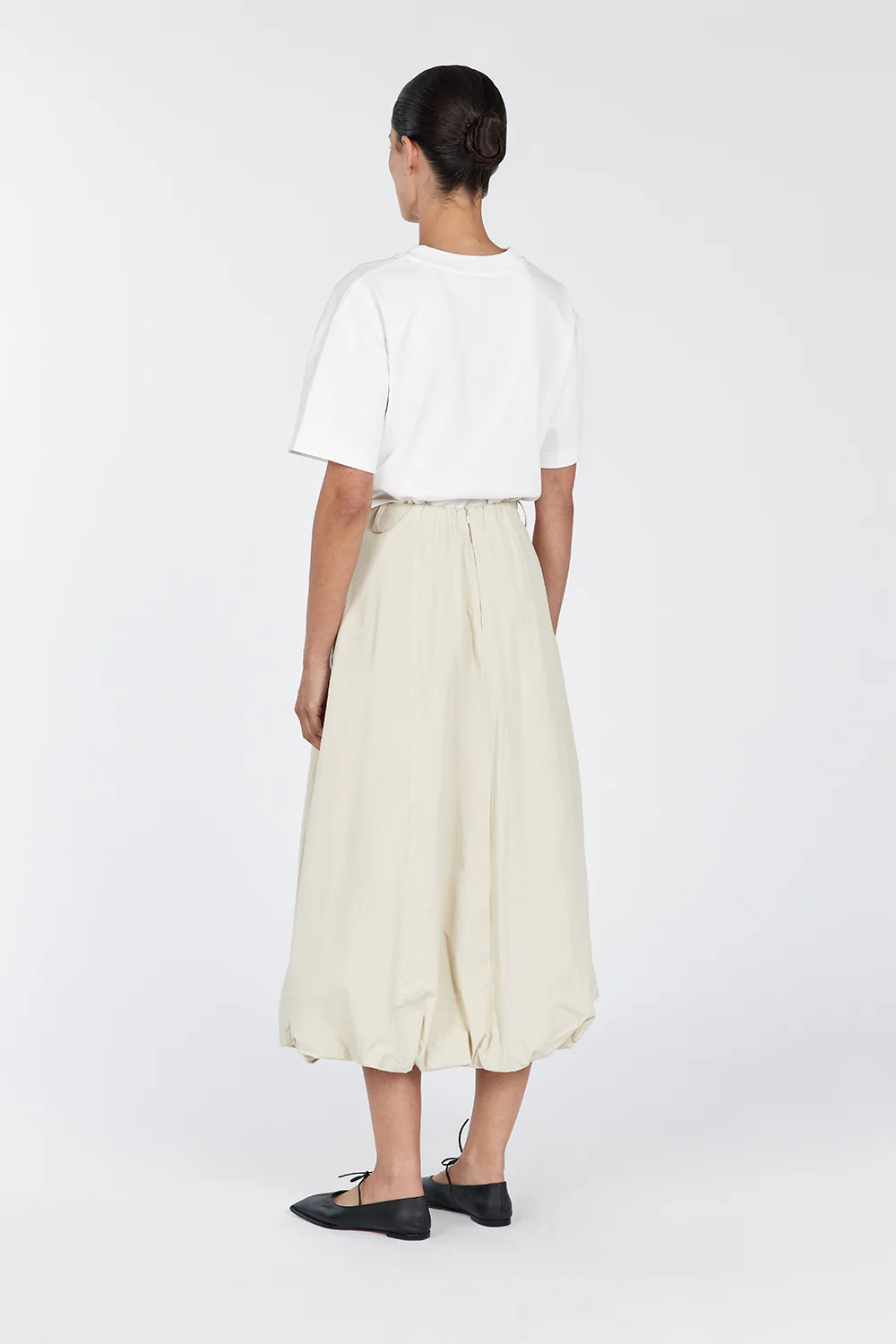 RICKIE STONE COTTON MIDI SKIRT - Image 4