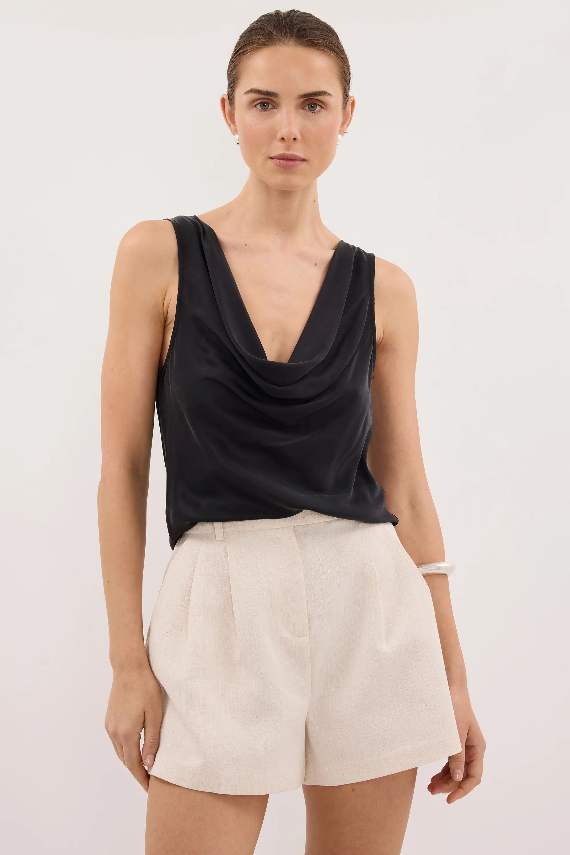 ROSALIE CREAM MARLE TAILORED SHORT - Image 2