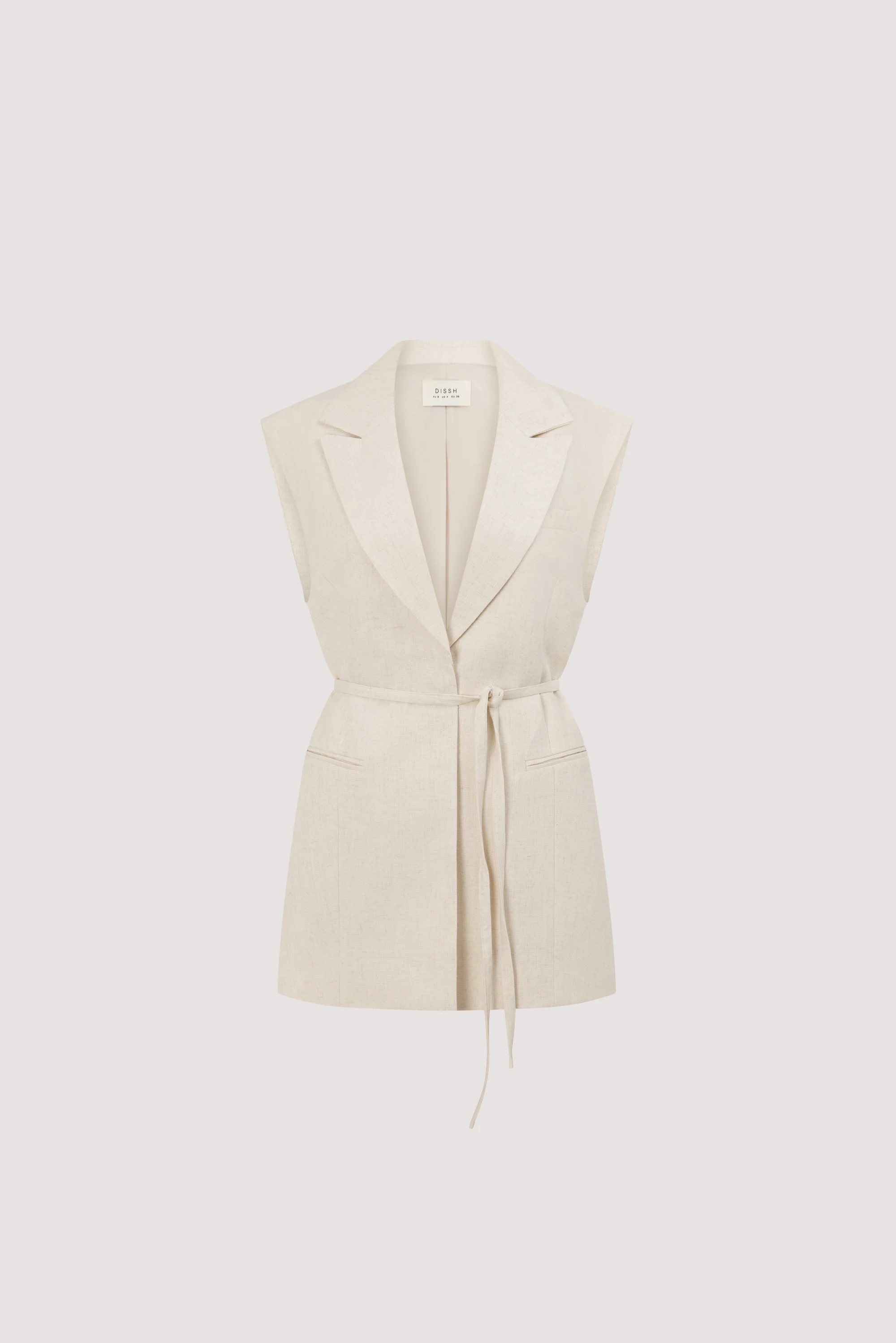 ROSALIE CREAM MARLE WRAP VEST - Image 6