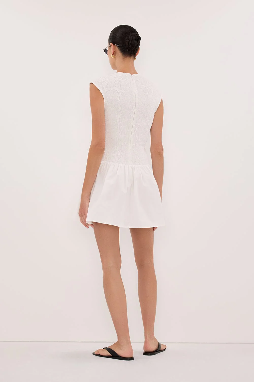 RUBI WHITE COTTON MINI DRESS - Image 5