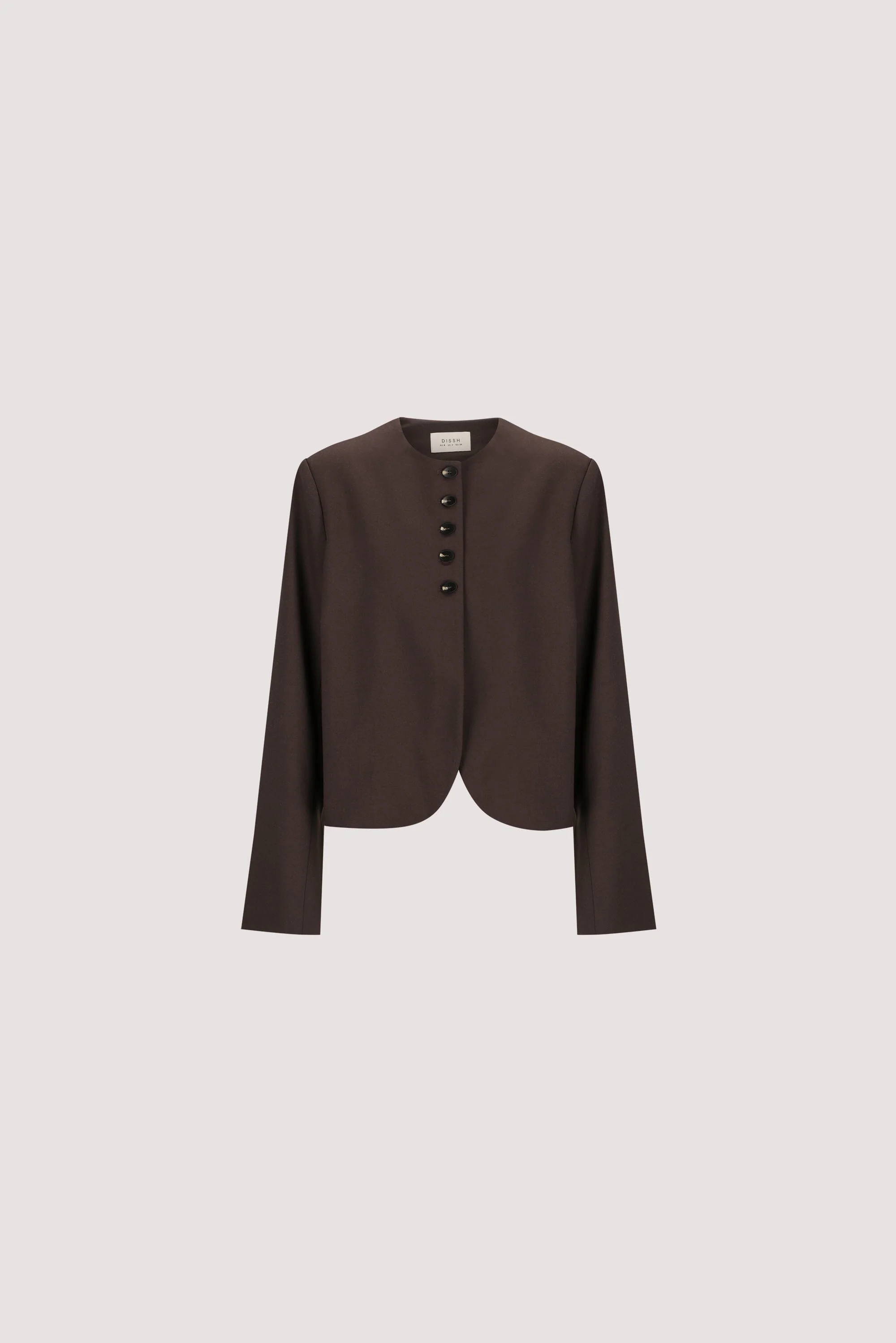 RYAN BITTER CHOC OVERSIZED CROPPED BLAZER - Image 3