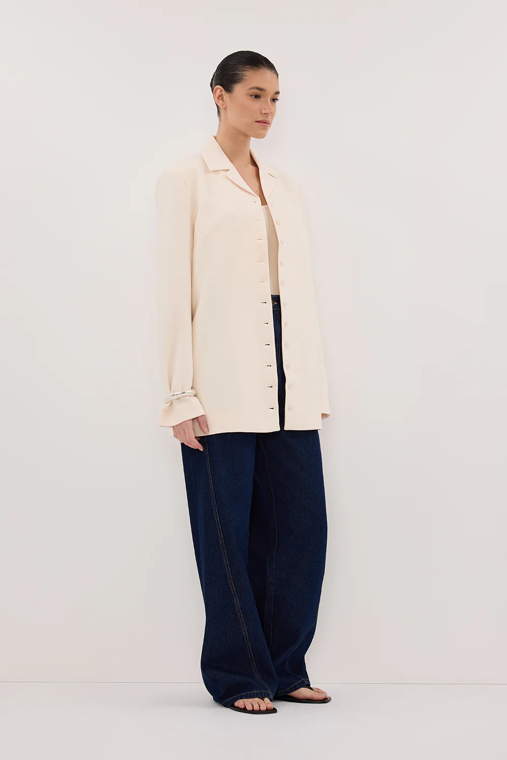 RYKER CREAM OVERSIZED BLAZER - Image 3