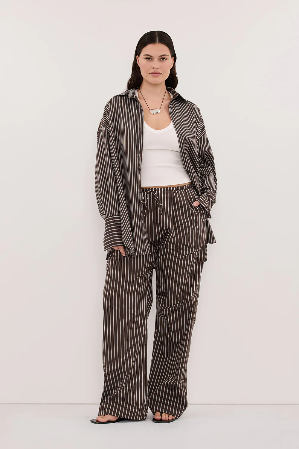 SABLE BITTER CHOC SILK BLEND PANT - Image 6