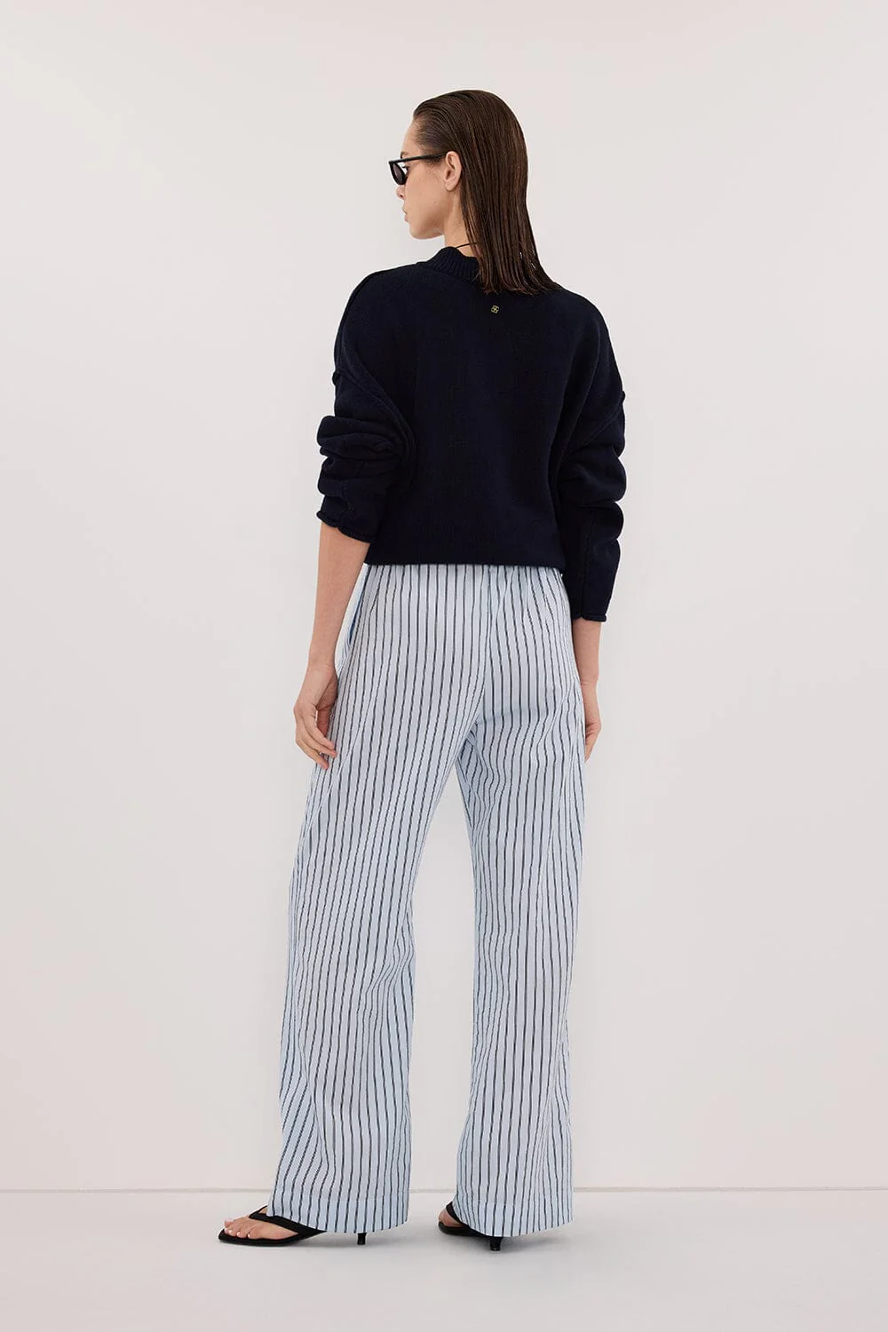 SABLE ICE BLUE SILK BLEND PANT - Image 4