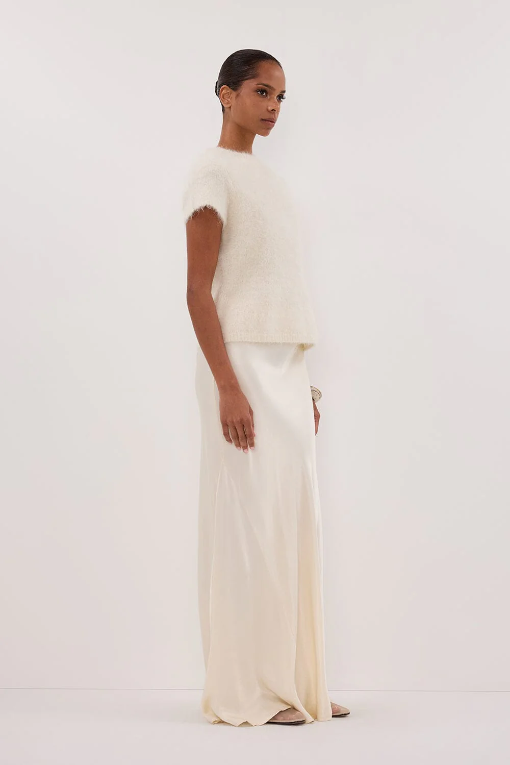 SALMA IVORY CAP SLEEVE KNIT TOP - Image 3