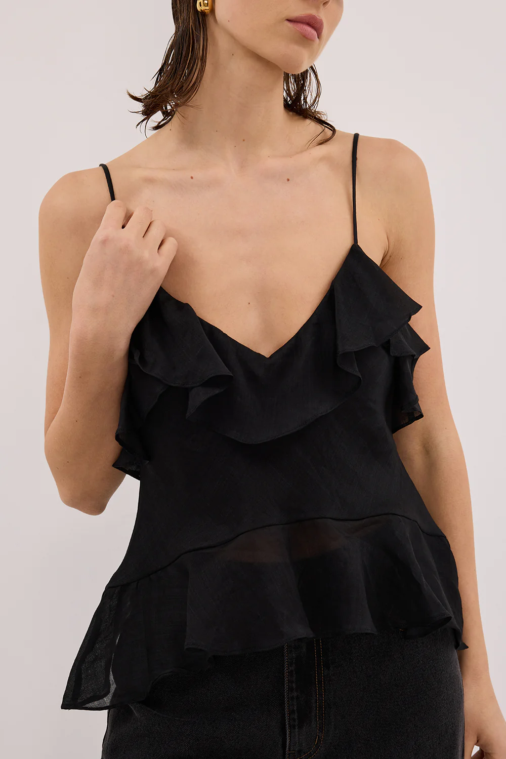 SARA BLACK RAMIE CAMI TOP - Image 5