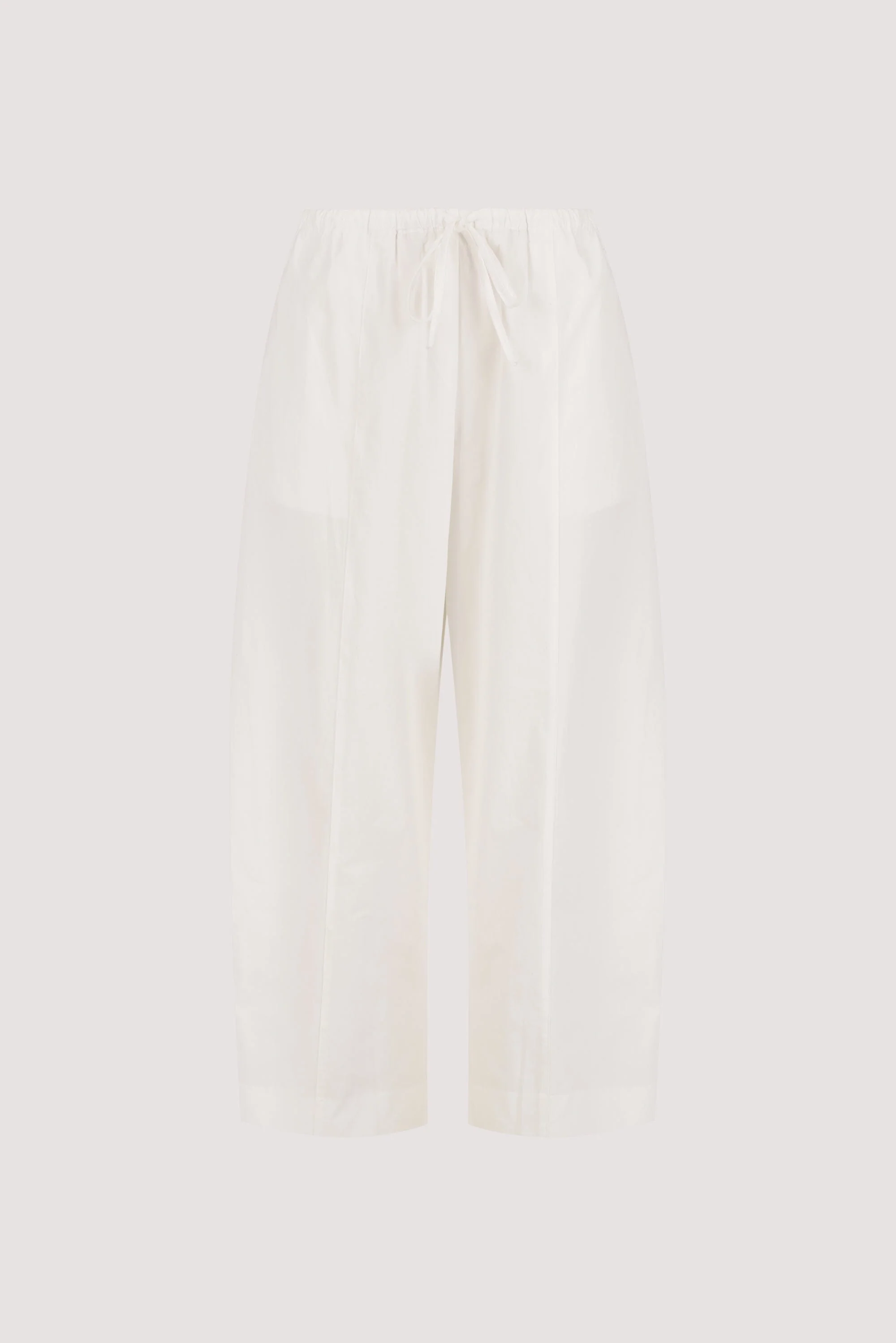 SCOUT WHITE COTTON BARREL LEG PANT - Image 9