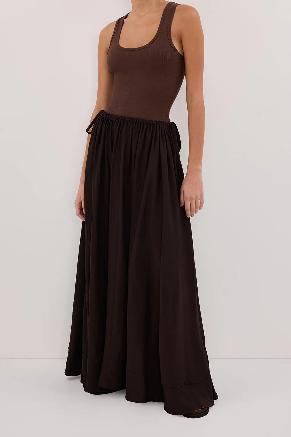 SHANIYA BITTER CHOC BOHO MAXI SKIRT - Image 2