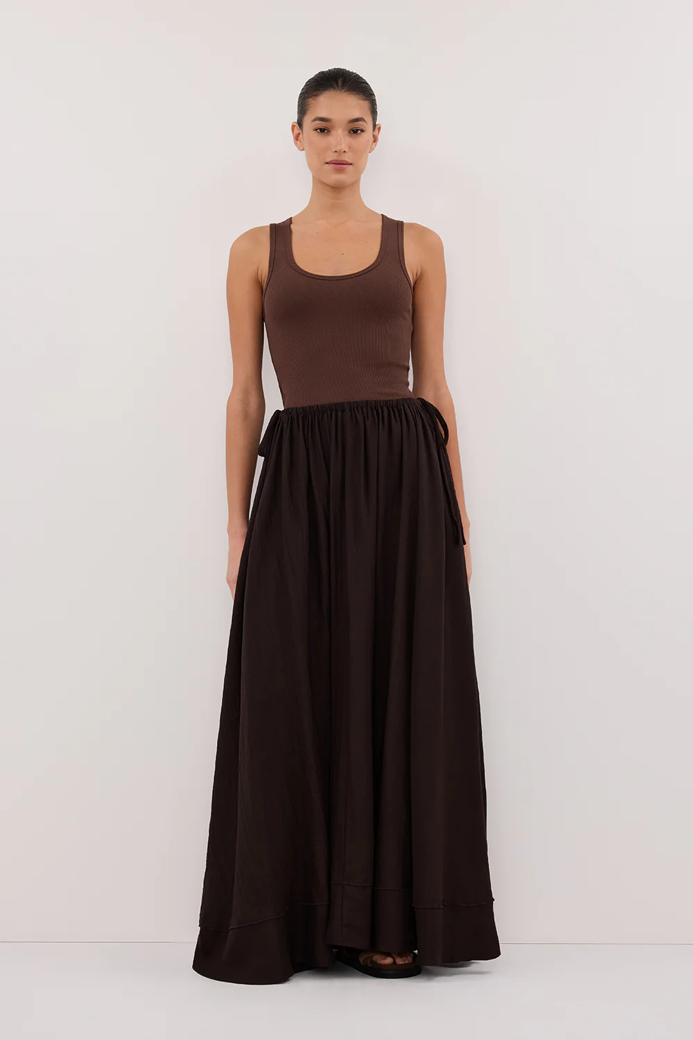 SHANIYA BITTER CHOC BOHO MAXI SKIRT - Image 6