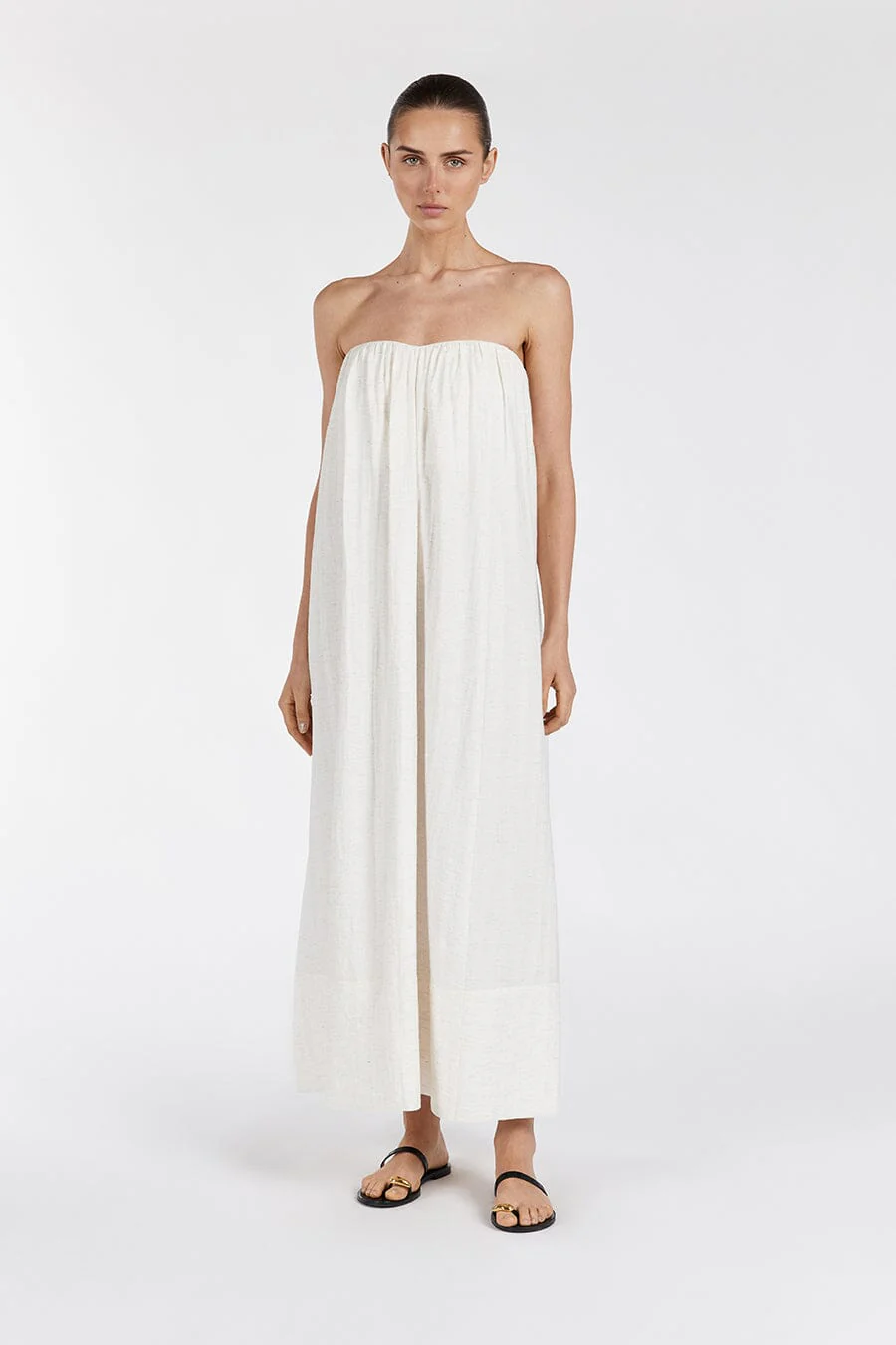 SHANIYA CREAM MARLE MIDI DRESS - Image 6