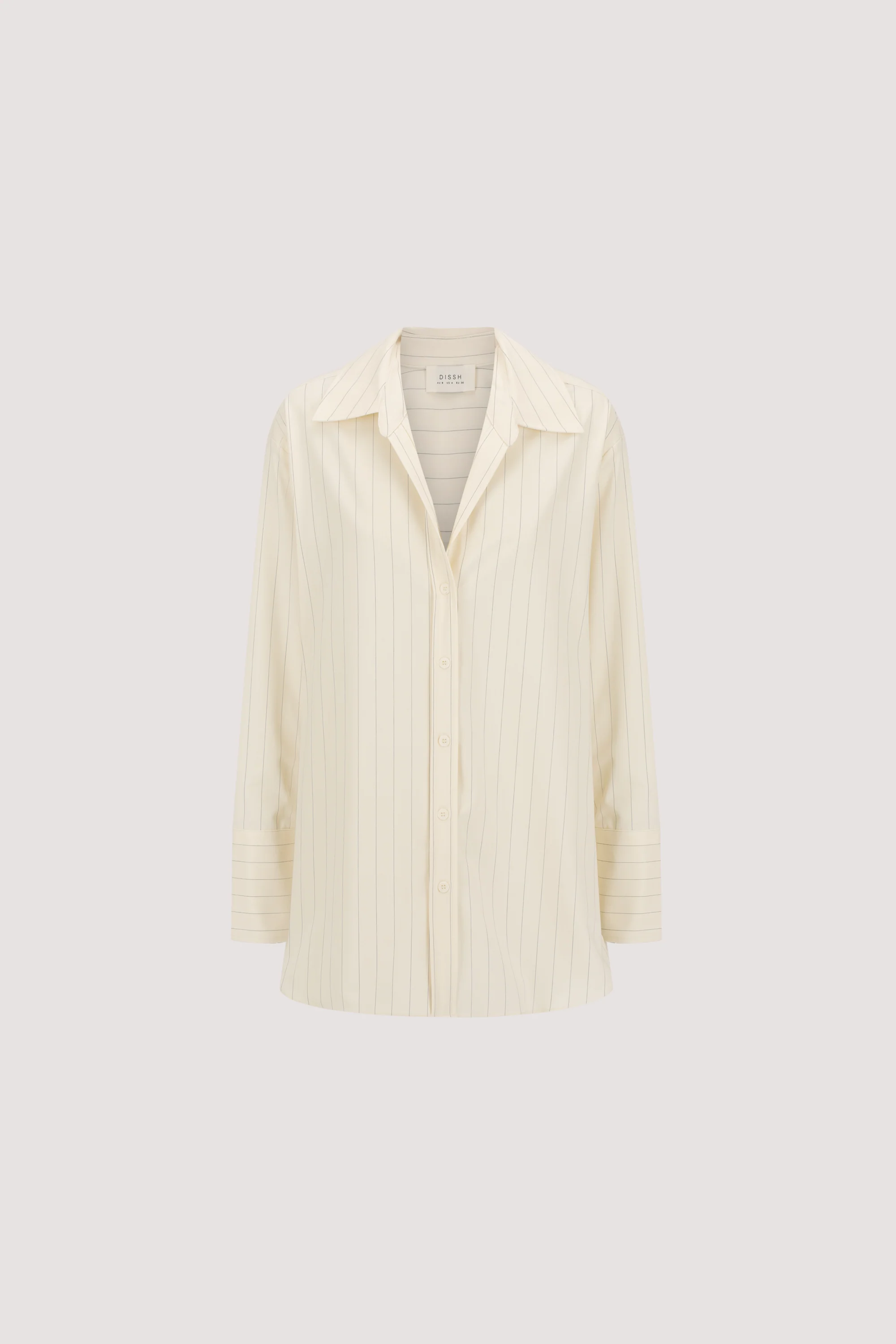 SIAN CREAM PINSTRIPE LONG SLEEVE SHIRT - Image 8