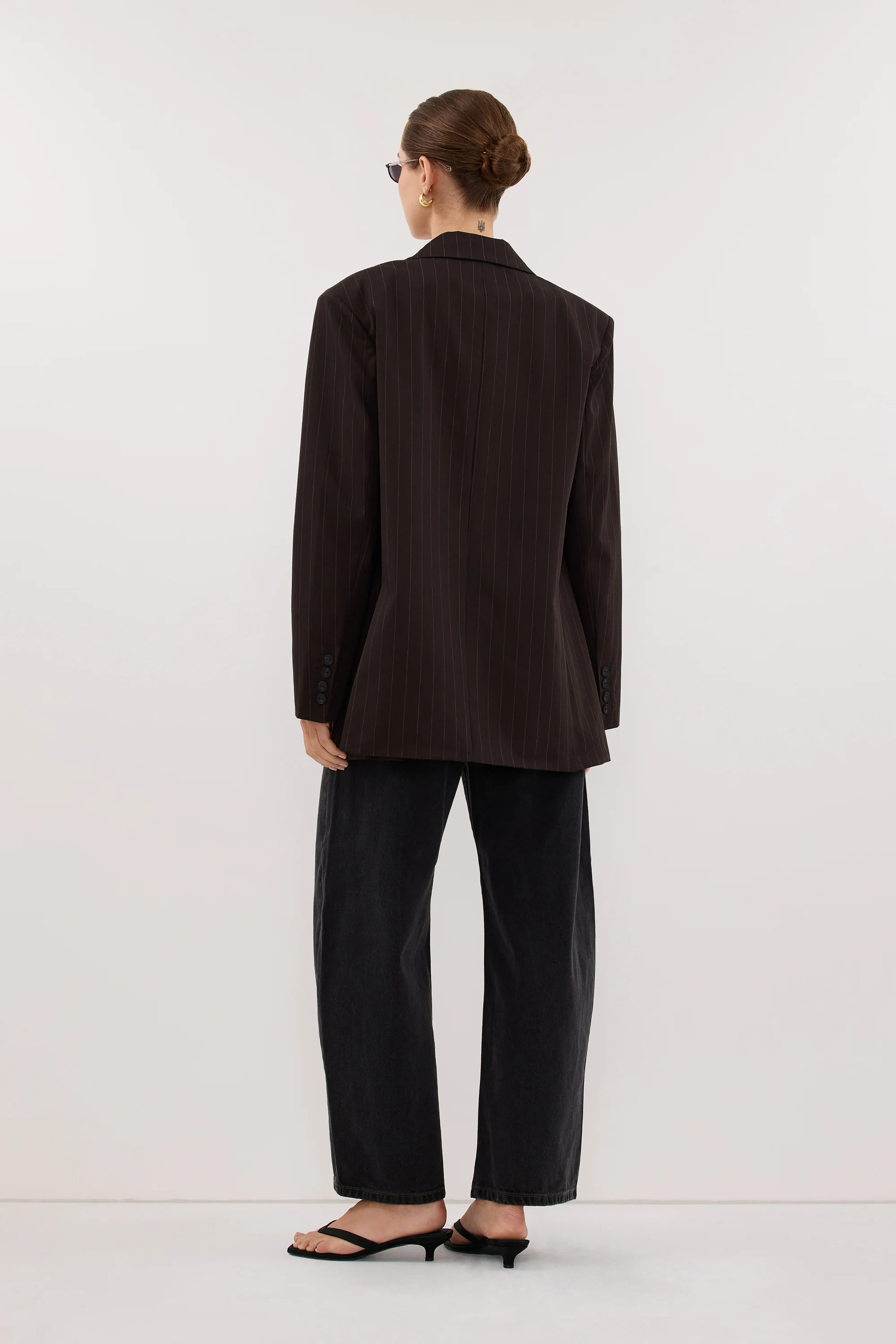 SIAN PEAT CHOC STRIPE OVERSIZED BLAZER - Image 4