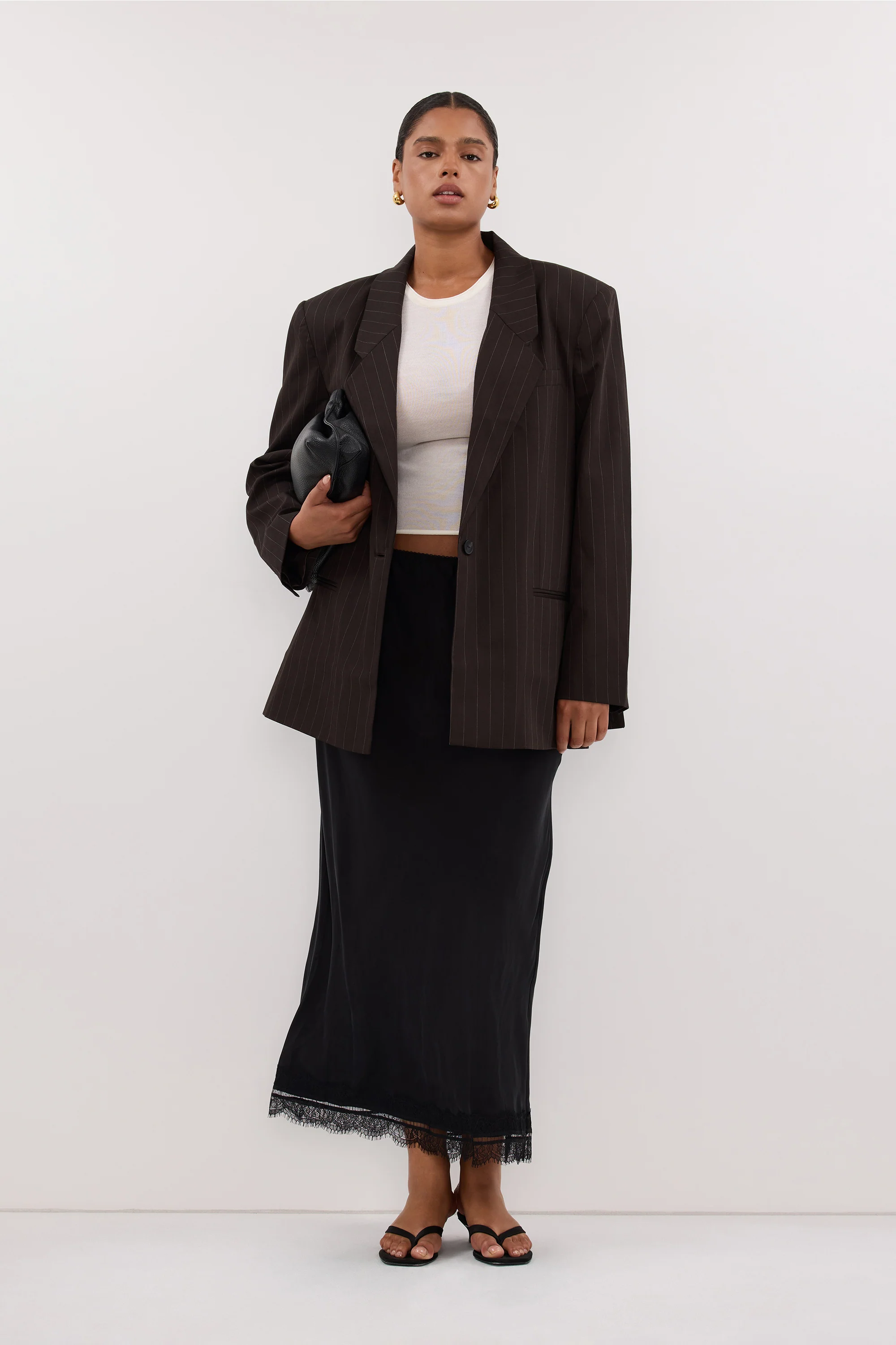 SIAN PEAT CHOC STRIPE OVERSIZED BLAZER - Image 6