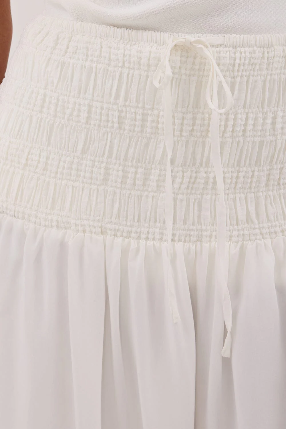 SIERRA WHITE TEXTURED MIDI SKIRT - Image 5