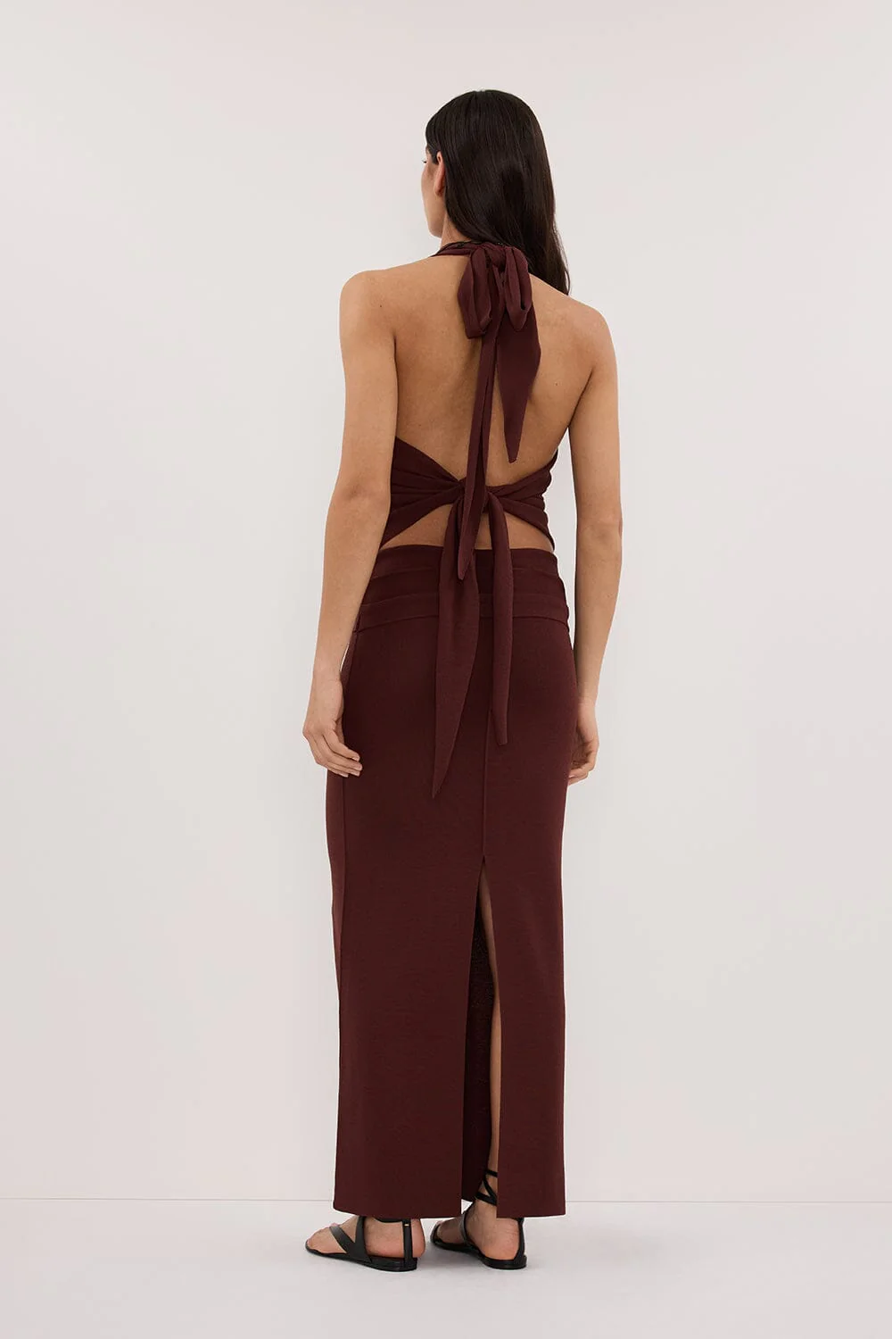 SOL CINNAMON SCARF HALTER KNIT TOP - Image 7
