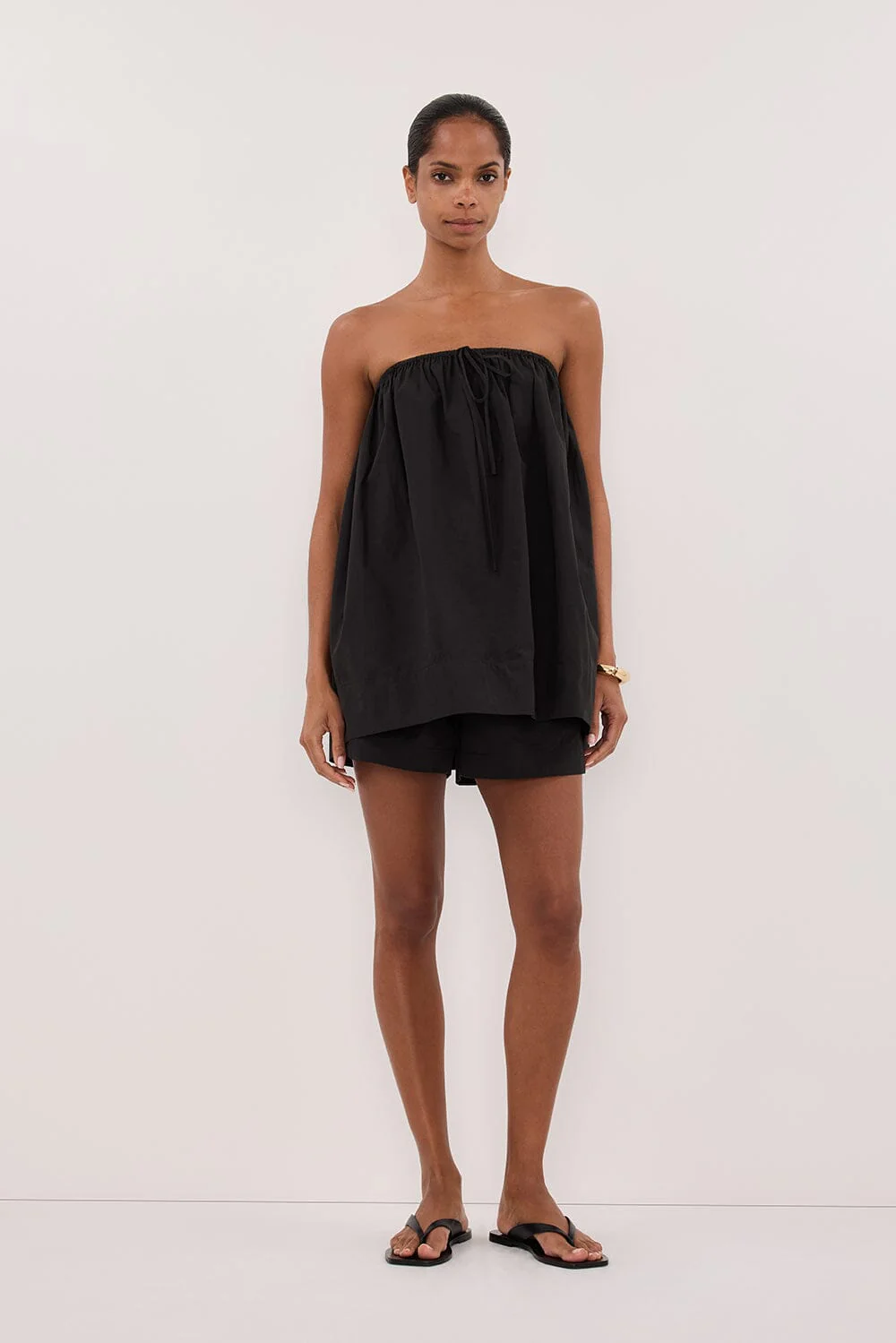 SOMMER BLACK POPLIN SHORT - Image 6