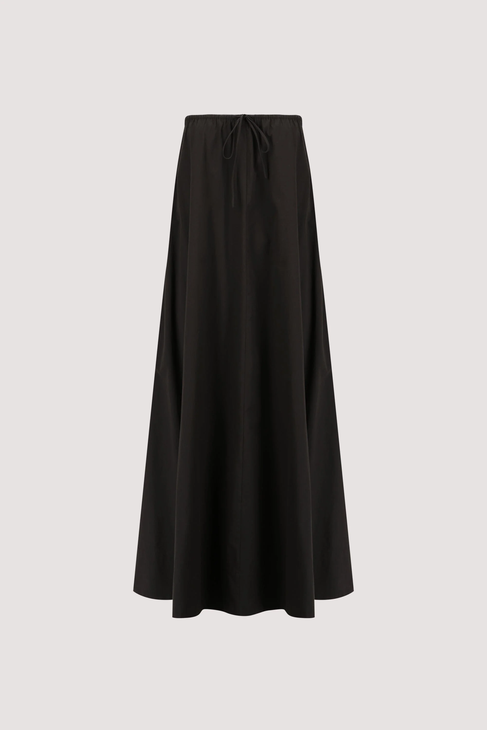 SOMMER BLACK STRAPLESS POPLIN MIDI DRESS - Image 8
