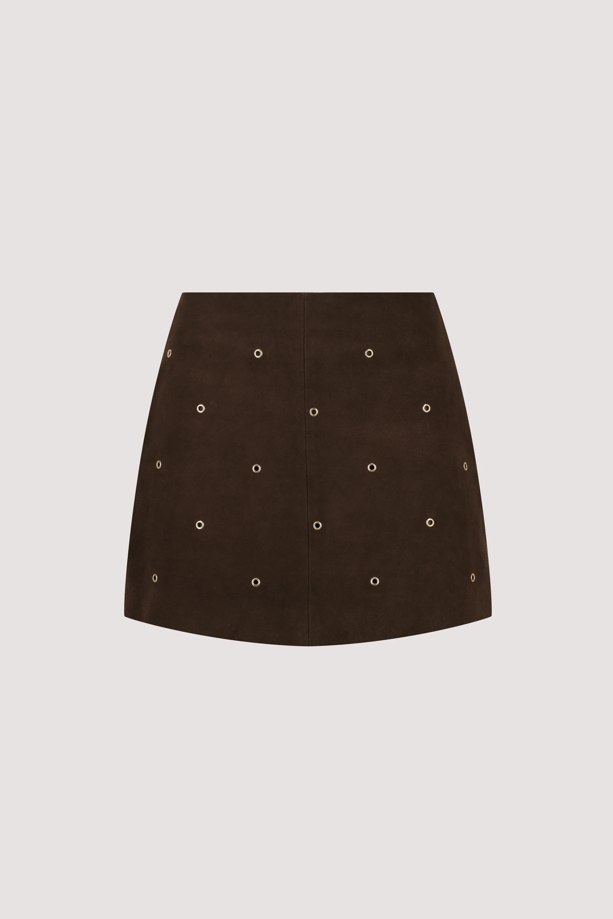 SYLVIE BITTER CHOC SUEDE MINI SKIRT - Image 7