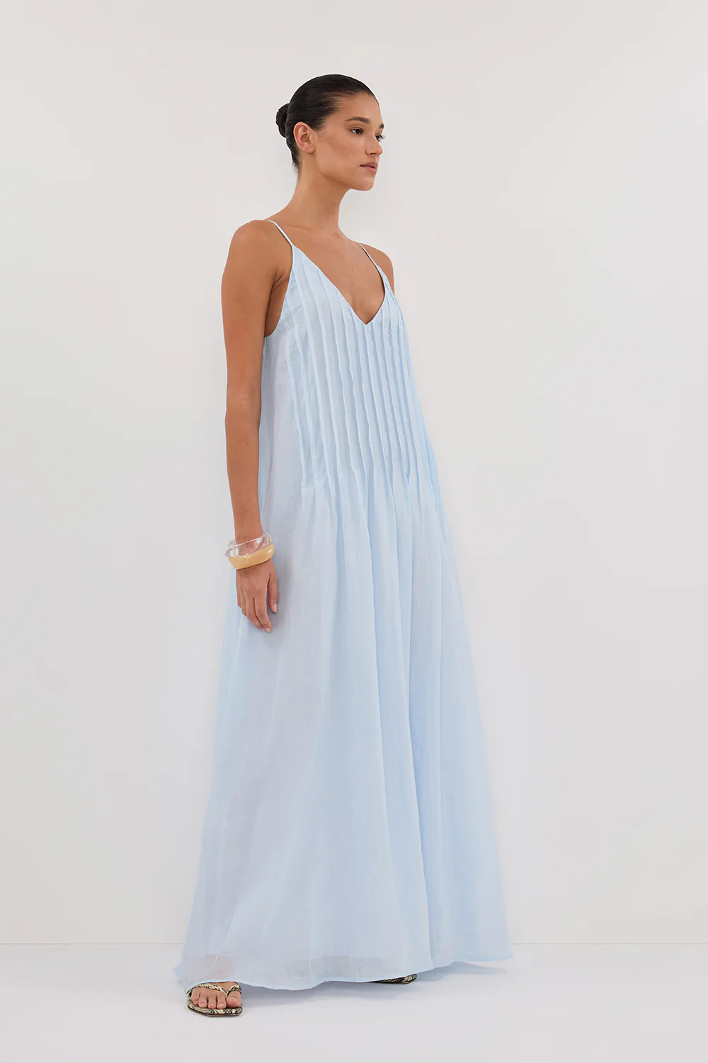 TAHLIA CORNFLOWER RAMIE MAXI DRESS - Image 3