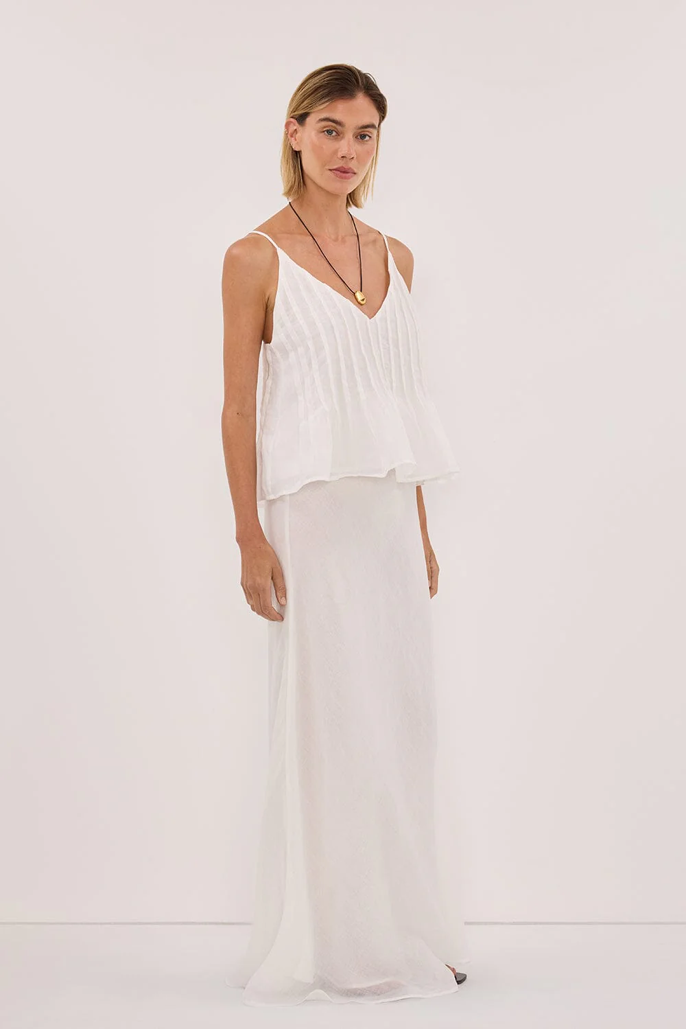 TAHLIA WHITE RAMIE TOP - Image 3
