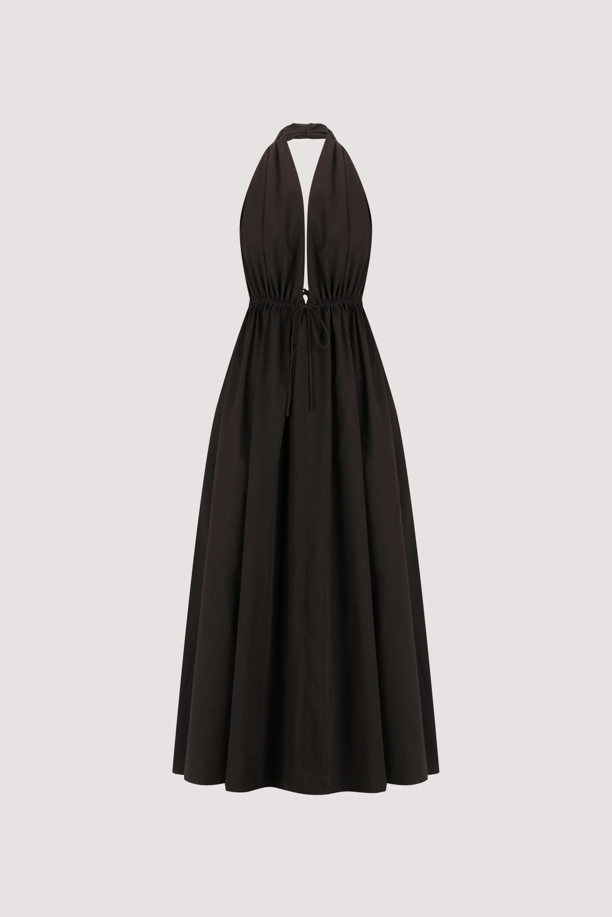 TAMMY BLACK SLEEVELESS COTTON MIDI DRESS - Image 7