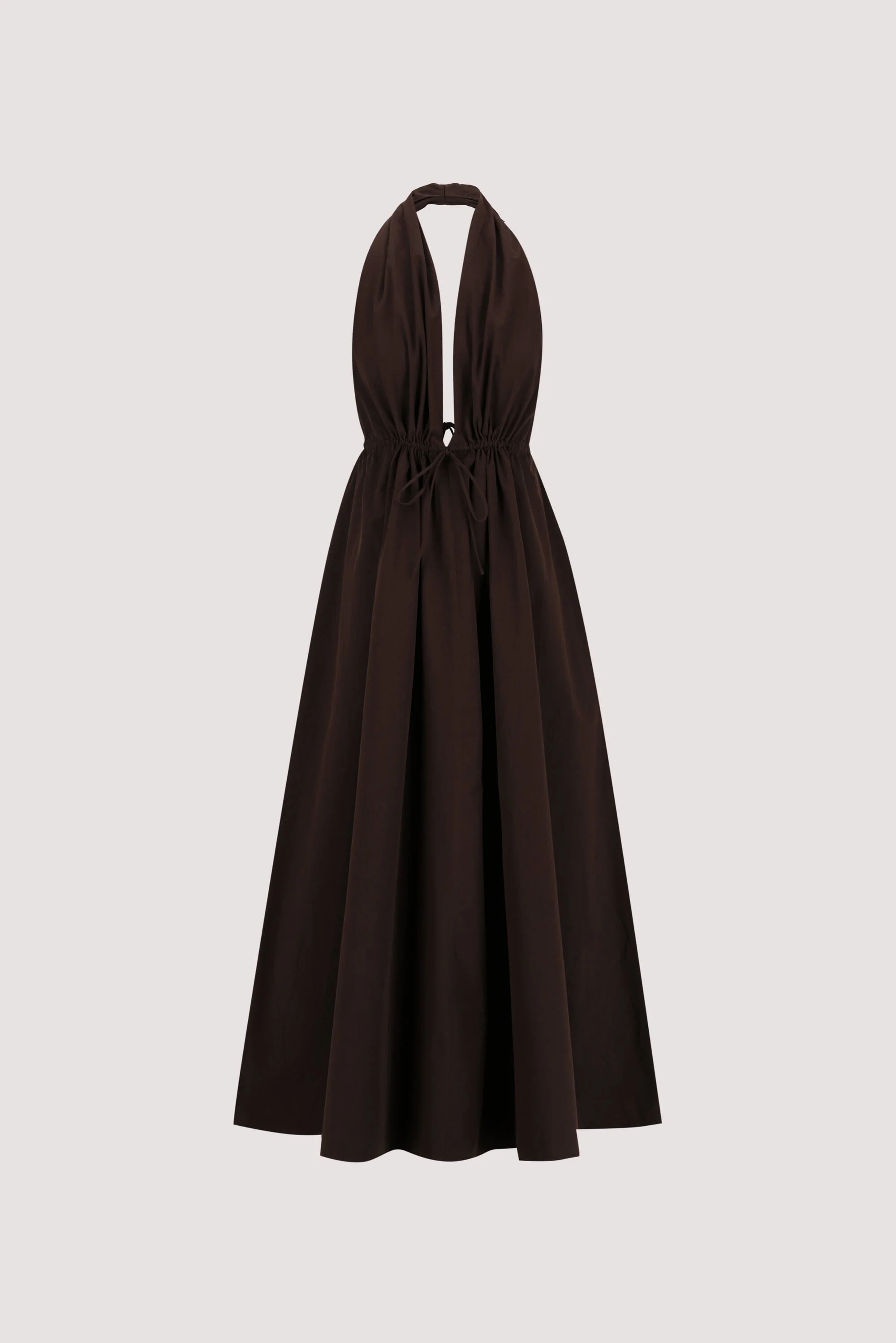 TAMMY BURNT CHOC SLEEVELESS COTTON MIDI DRESS - Image 9