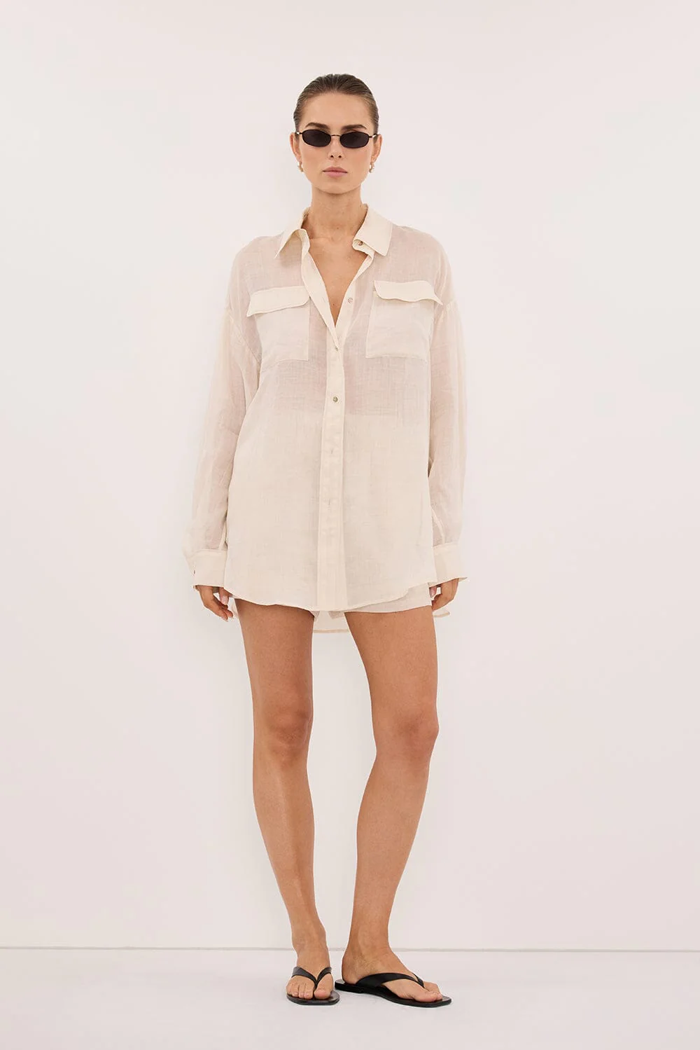 TENLEY SANDSTONE RAMIE SHIRT