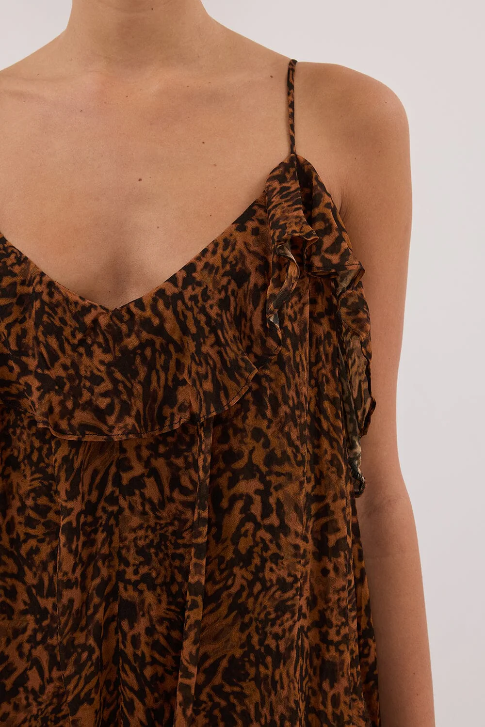 TERRA CAPRI RUST SLEEVELESS MAXI DRESS - Image 5