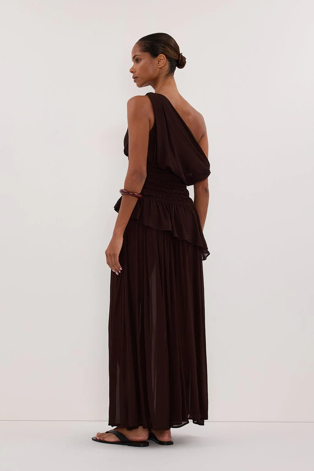 TIANA DARK CHOC MIDI SKIRT - Image 7