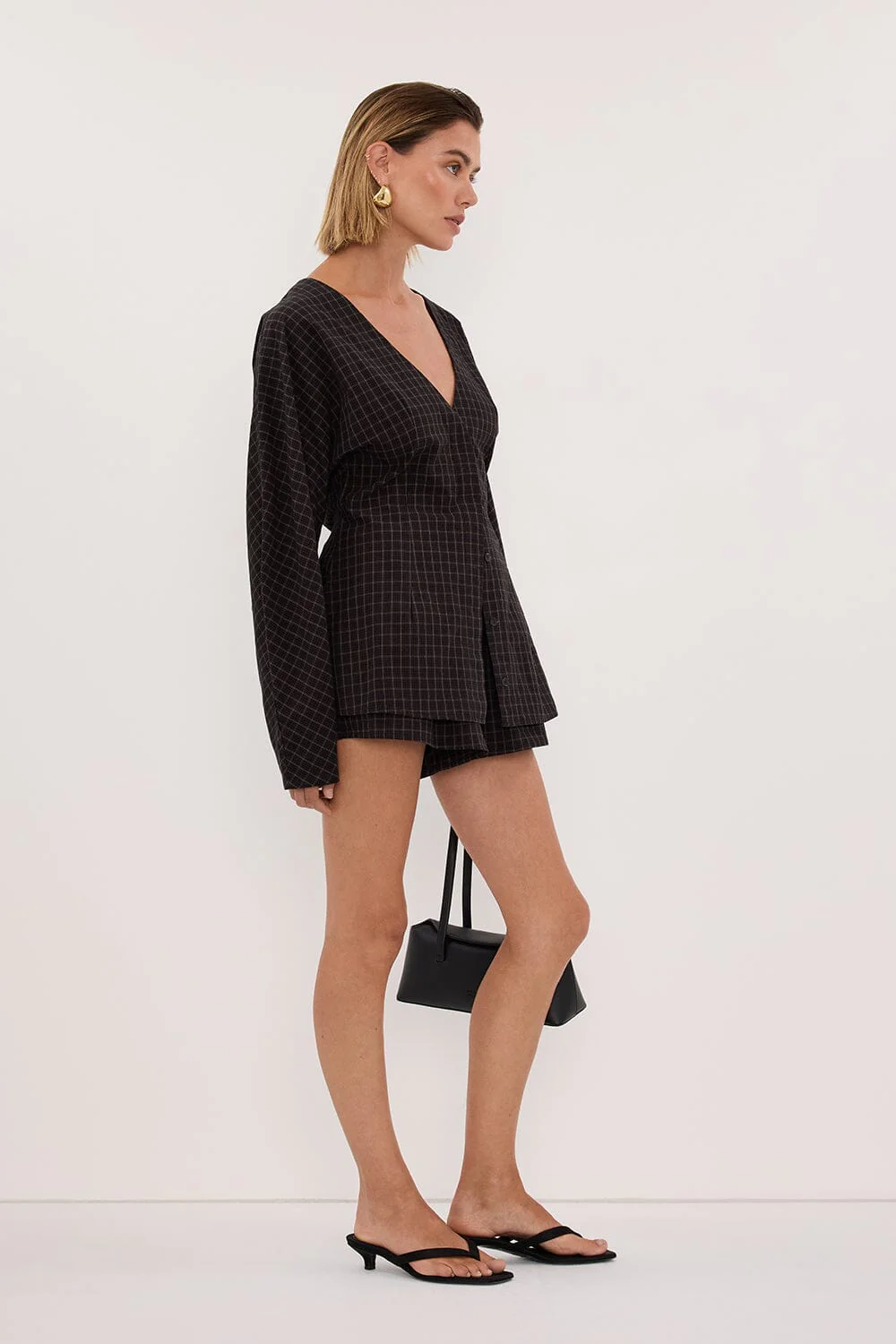 TOVA INK CHECK FITTED SHIRT - Image 3