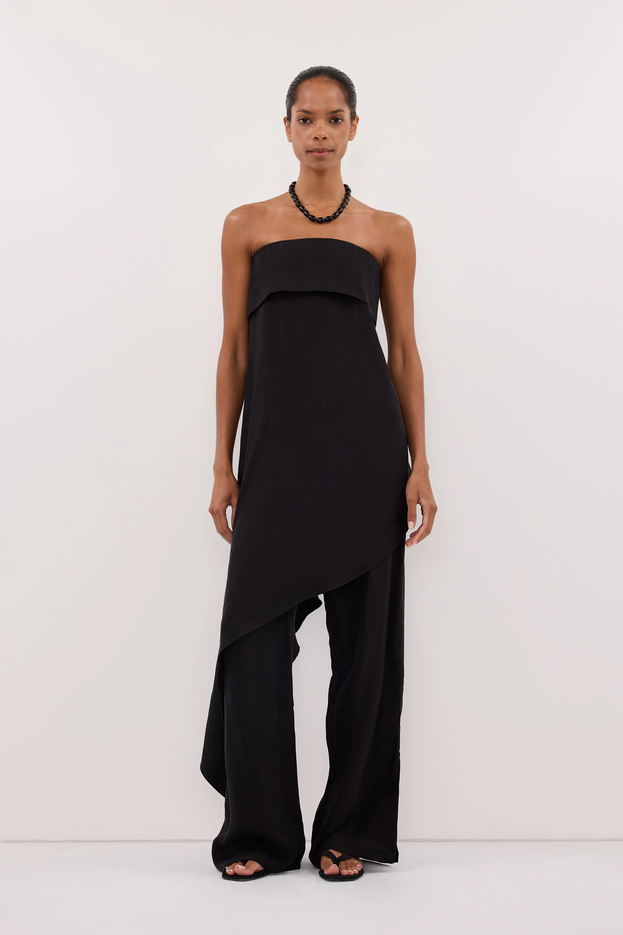 VENUS BLACK CUPRO ASYM TOP - Image 3