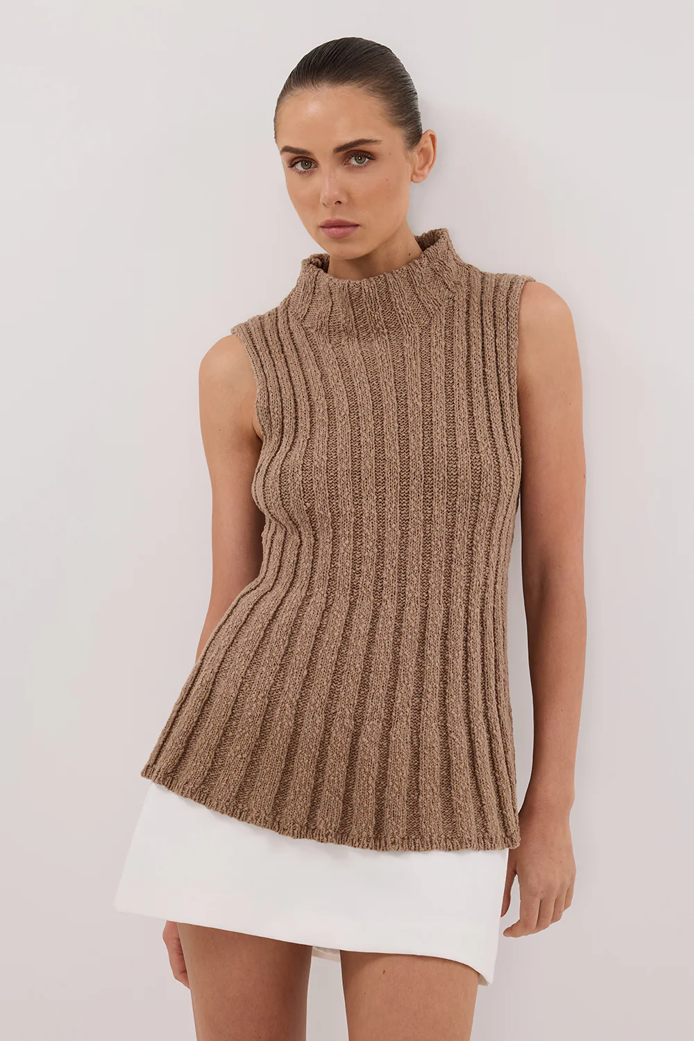 VERO TAN KNIT TOP - Image 2