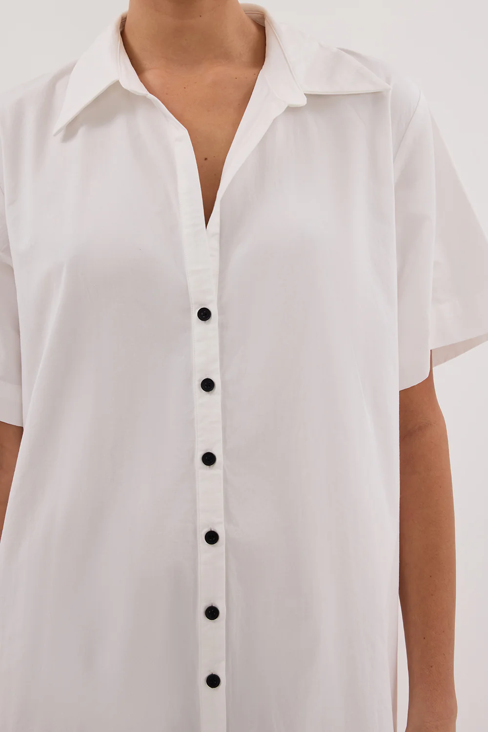 VIOLET WHITE SHIRT MIDI DRESS - Image 5