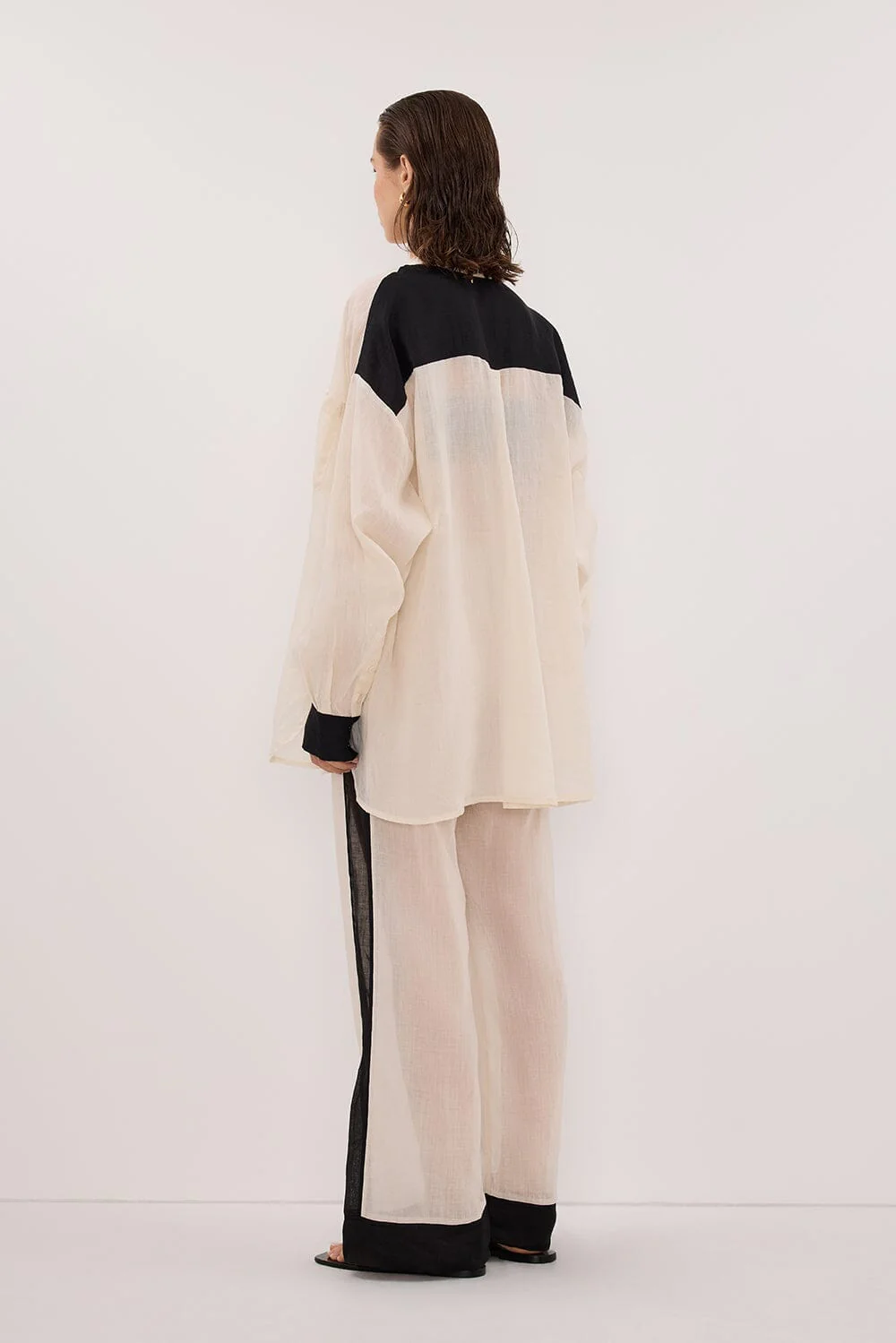 VIVIANNA SANDSTONE RAMIE SHIRT - Image 4