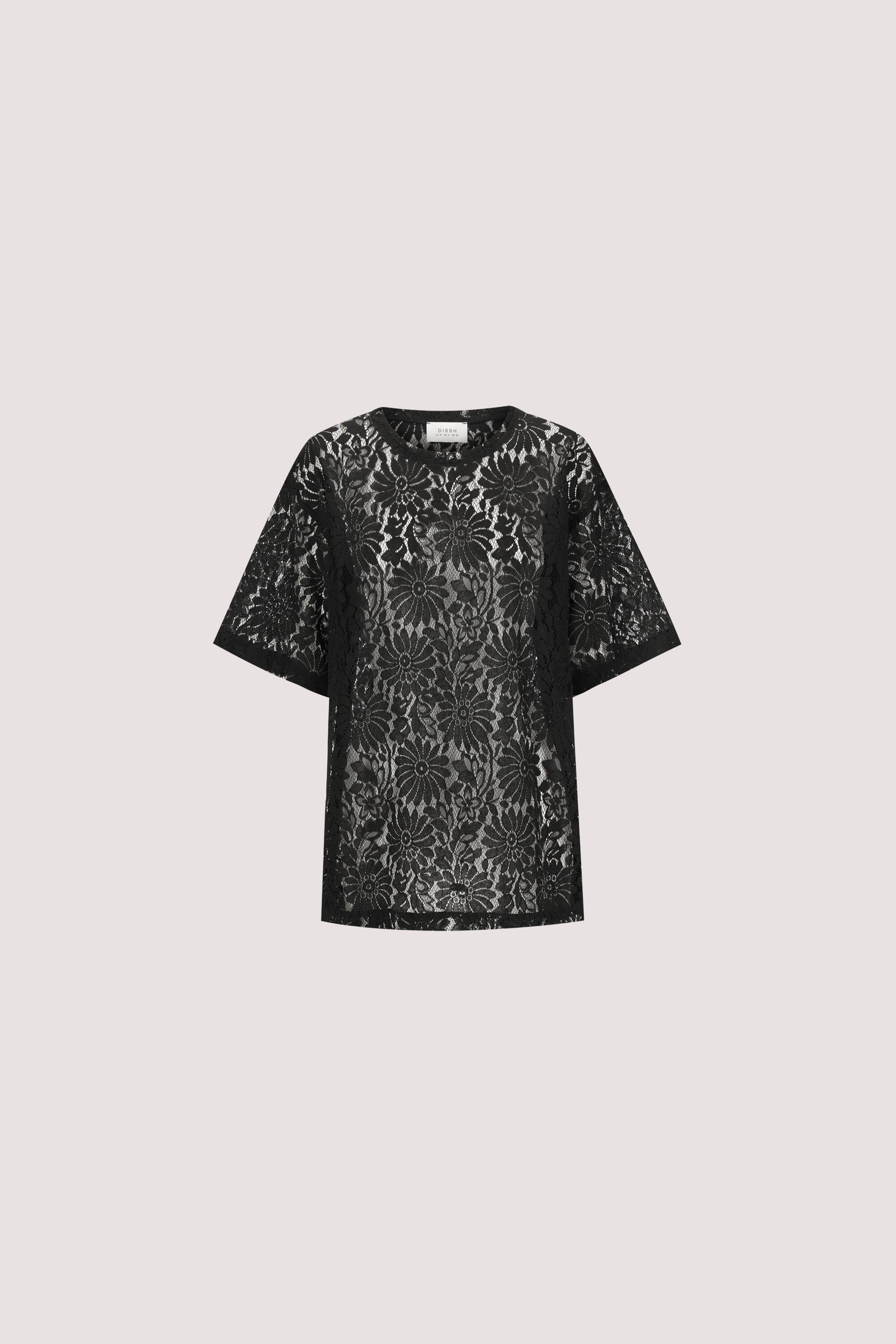 WILMA BLACK LACE TEE - Image 9