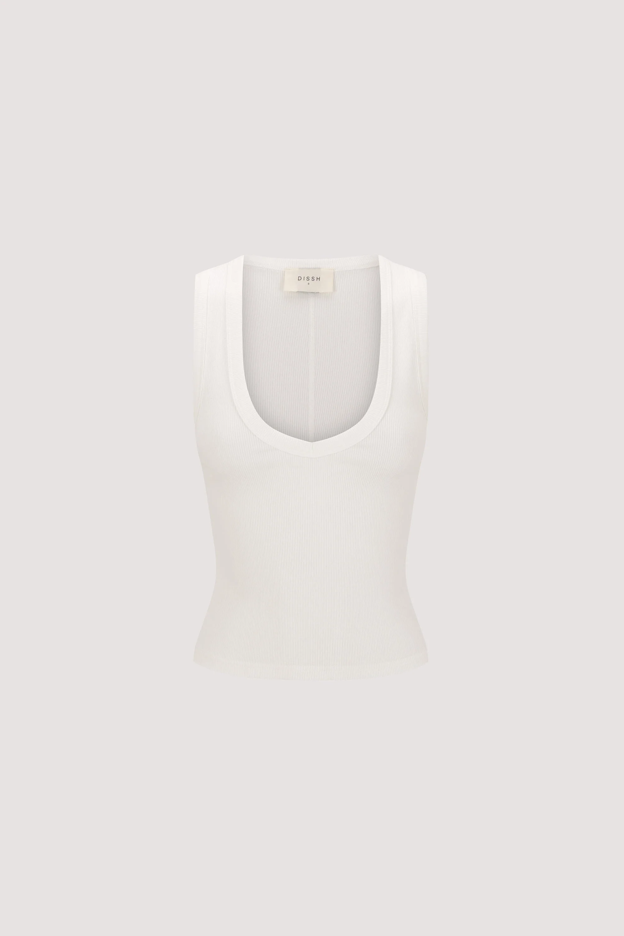 YASMIN OFF WHITE SLEEVELESS KNIT TANK - Image 9