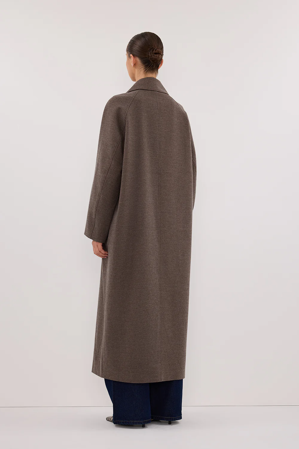 YORK COFFEE OVERSIZED WOOL BLEND COAT - Image 4
