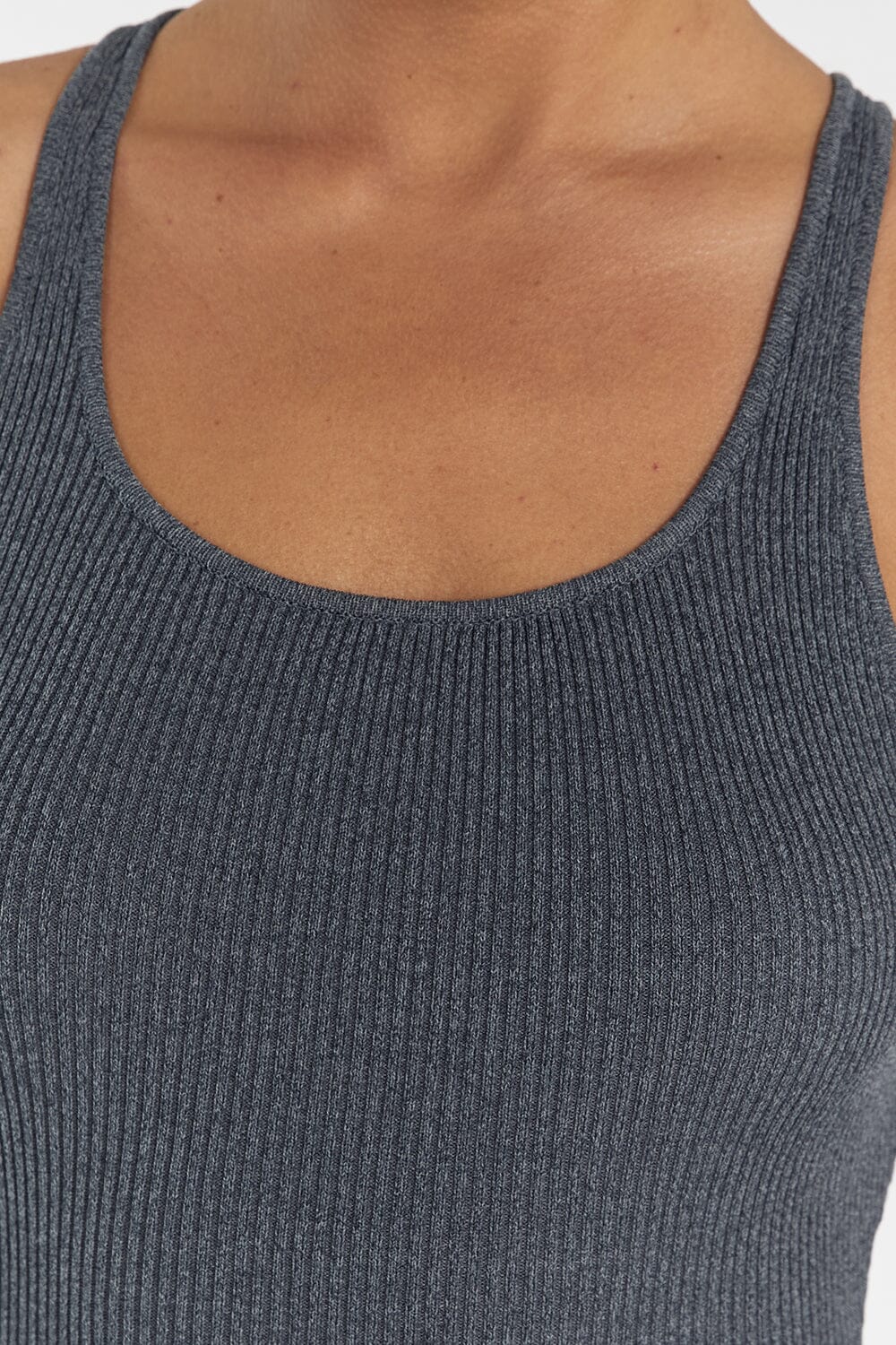 ZION DARK GREY MARLE KNIT MIDI DRESS - Image 5