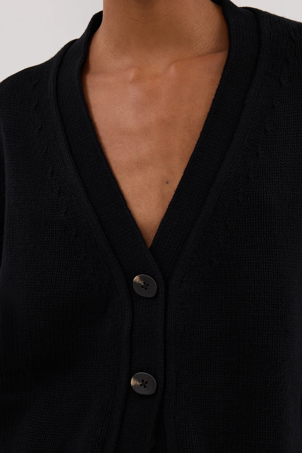 ZOE BLACK LONGLINE CARDIGAN - Image 5